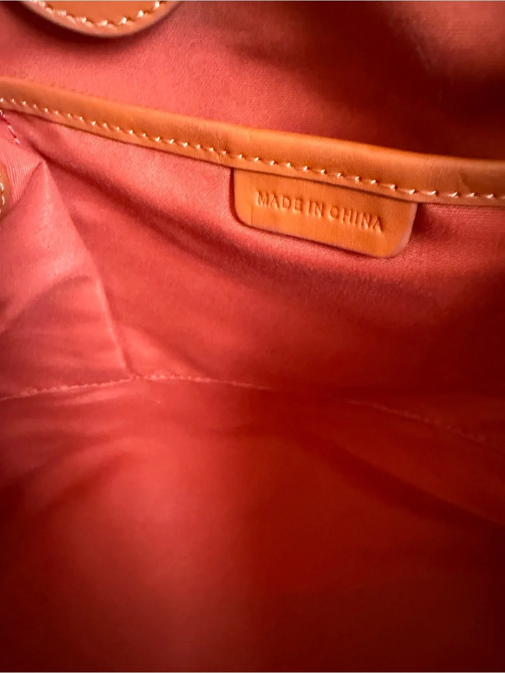 Burberry Orange Haymarket Check Coated Canvas
